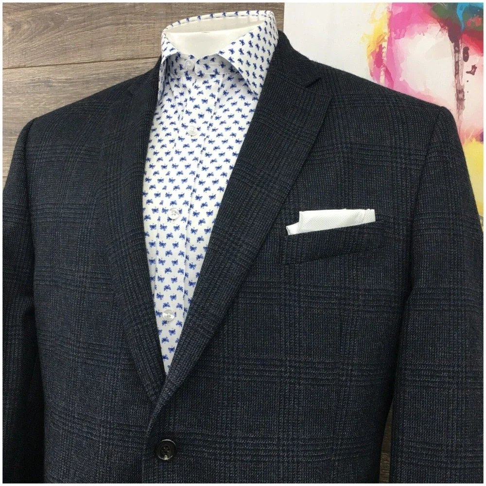 RALPH LAUREN Mens Blazer Sport‎ Coat Casual Jacket Size 46R Two Button Wool Suit
